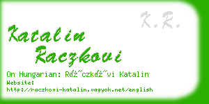 katalin raczkovi business card